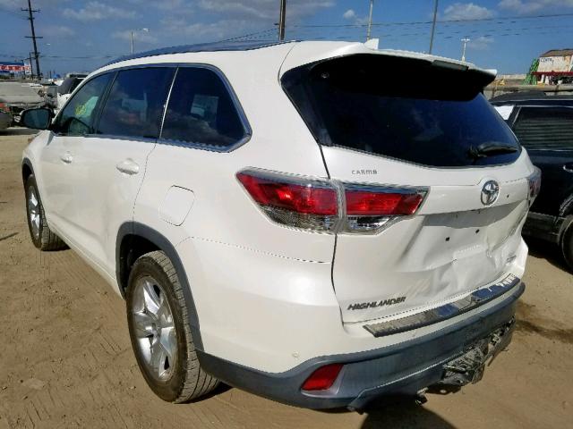 5TDYKRFH7FS053959 - 2015 TOYOTA HIGHLANDER WHITE photo 3