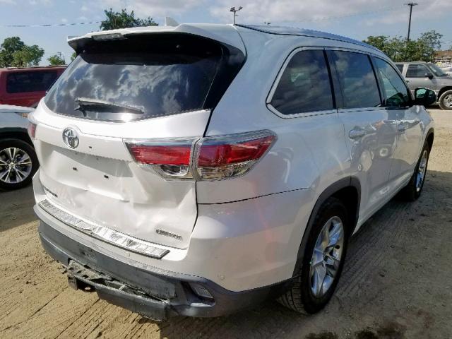 5TDYKRFH7FS053959 - 2015 TOYOTA HIGHLANDER WHITE photo 4