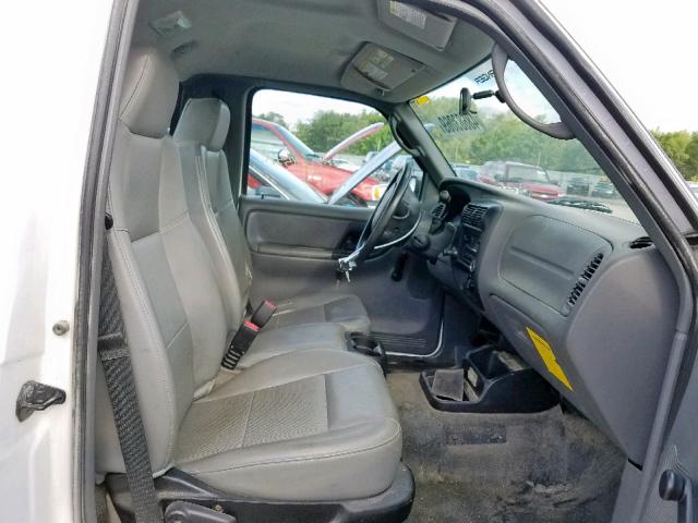 1FTYR10D99PA35450 - 2009 FORD RANGER WHITE photo 5