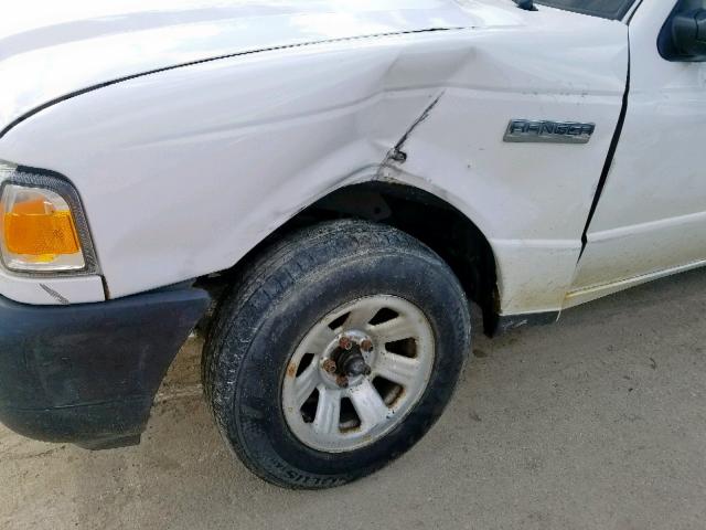 1FTYR10D99PA35450 - 2009 FORD RANGER WHITE photo 9