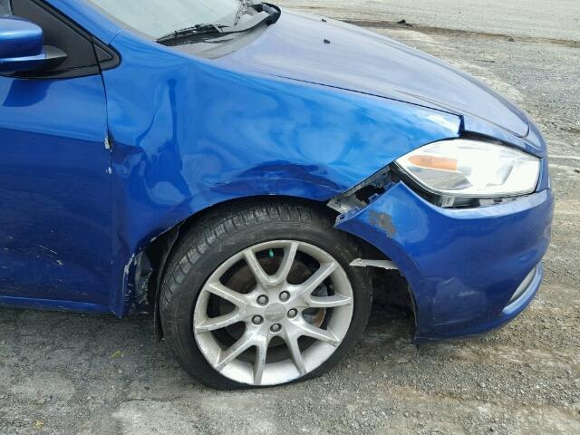 1C3CDFBH7DD708577 - 2013 DODGE DART SXT BLUE photo 9