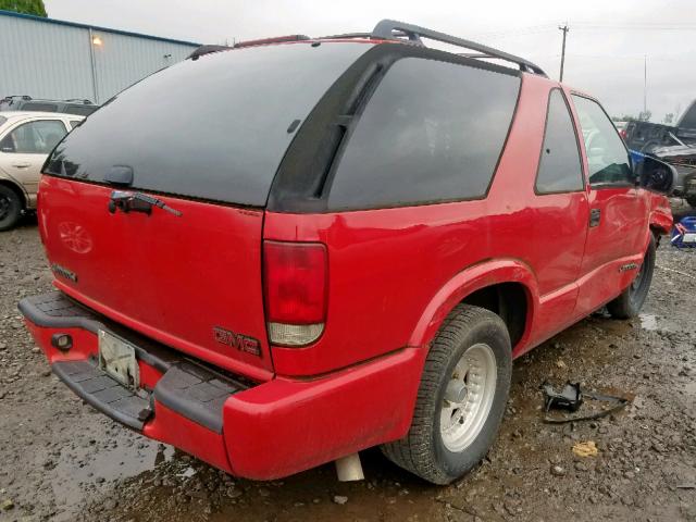 1GKCS18W71K266714 - 2001 GMC JIMMY RED photo 4