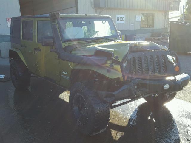 1J4GA59187L144273 - 2007 JEEP WRANGLER S GREEN photo 1