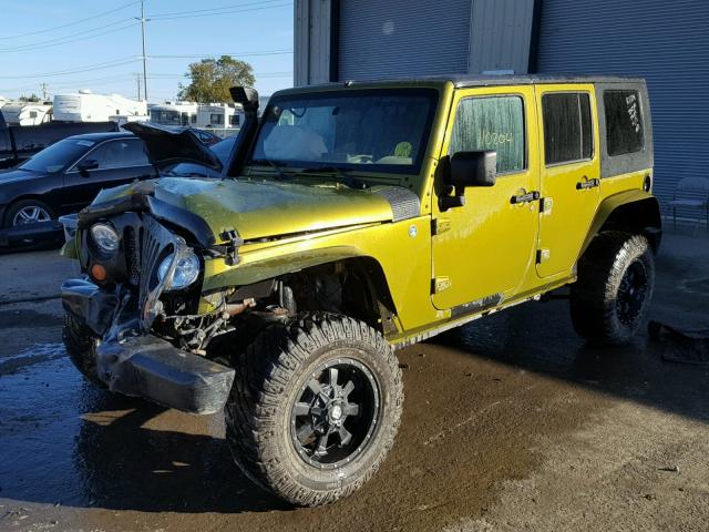 1J4GA59187L144273 - 2007 JEEP WRANGLER S GREEN photo 2