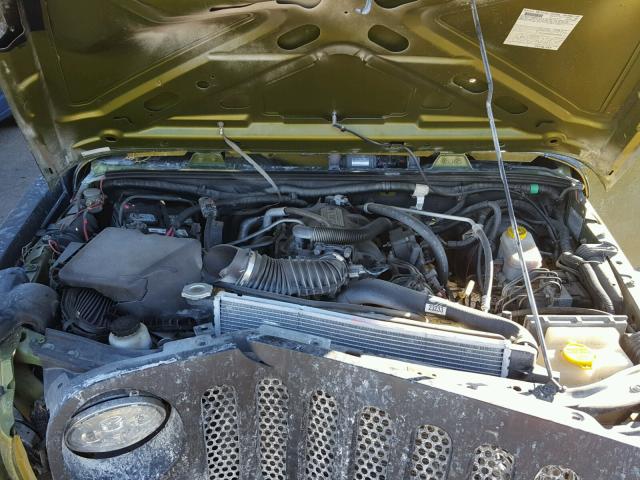 1J4GA59187L144273 - 2007 JEEP WRANGLER S GREEN photo 7