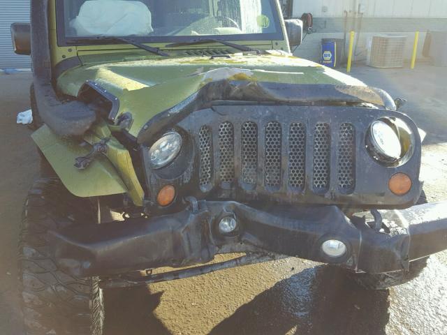 1J4GA59187L144273 - 2007 JEEP WRANGLER S GREEN photo 9