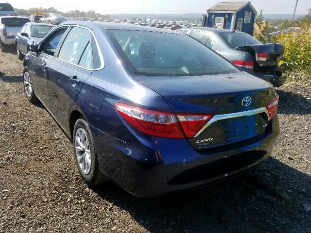 4T4BF1FK8GR517749 - 2016 TOYOTA CAMRY LE BLUE photo 3
