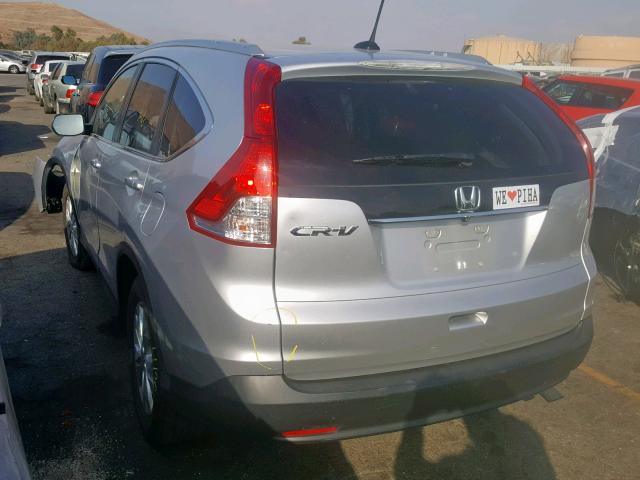 2HKRM3H72EH516725 - 2014 HONDA CR-V EXL SILVER photo 3