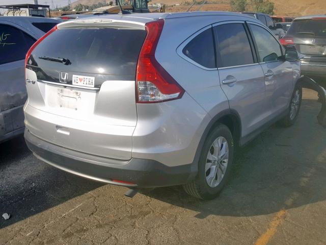 2HKRM3H72EH516725 - 2014 HONDA CR-V EXL SILVER photo 4