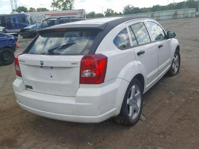 1B3HB48B17D259465 - 2007 DODGE CALIBER SX WHITE photo 4