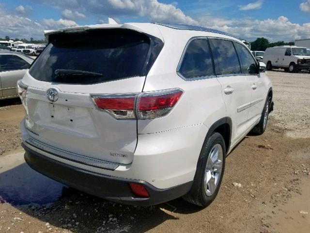 5TDYKRFH2FS090966 - 2015 TOYOTA HIGHLANDER WHITE photo 4