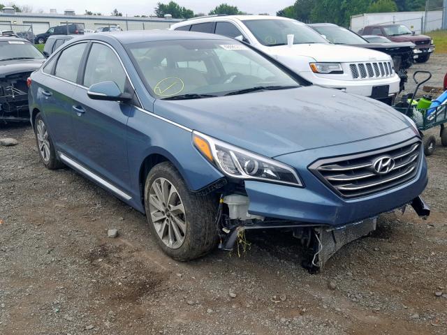 5NPE34AF3FH056937 - 2015 HYUNDAI SONATA SPO BLUE photo 1