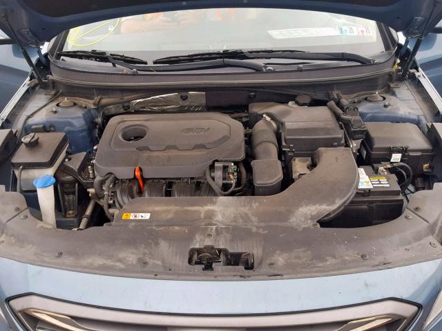 5NPE34AF3FH056937 - 2015 HYUNDAI SONATA SPO BLUE photo 7