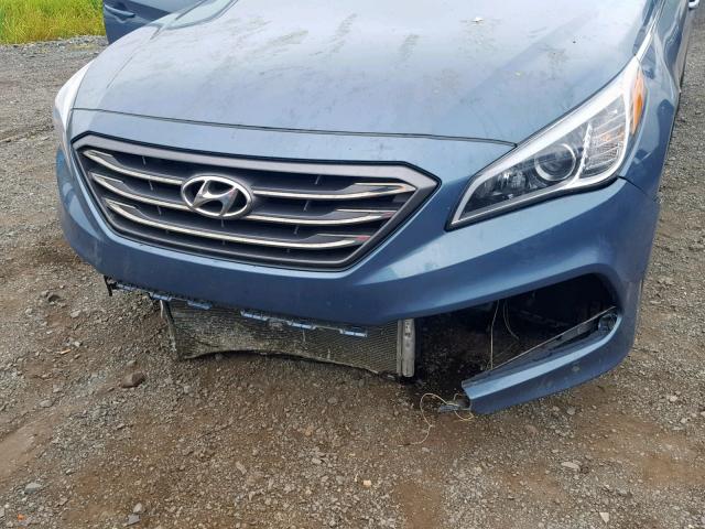 5NPE34AF3FH056937 - 2015 HYUNDAI SONATA SPO BLUE photo 9