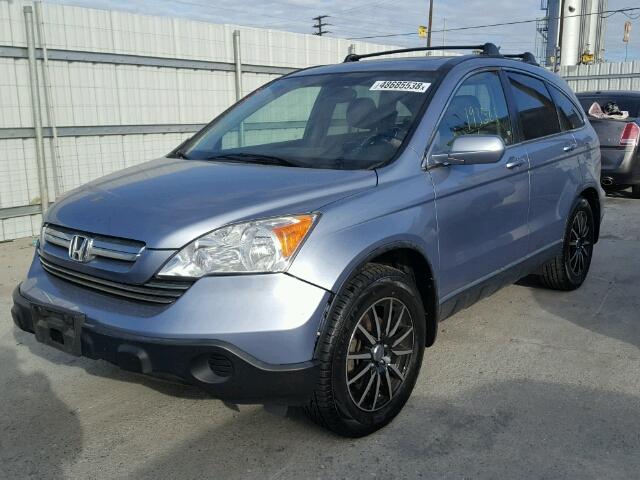 JHLRE38758C020768 - 2008 HONDA CR-V EXL BLUE photo 2