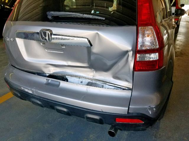 JHLRE38728C045692 - 2008 HONDA CR-V EXL SILVER photo 9