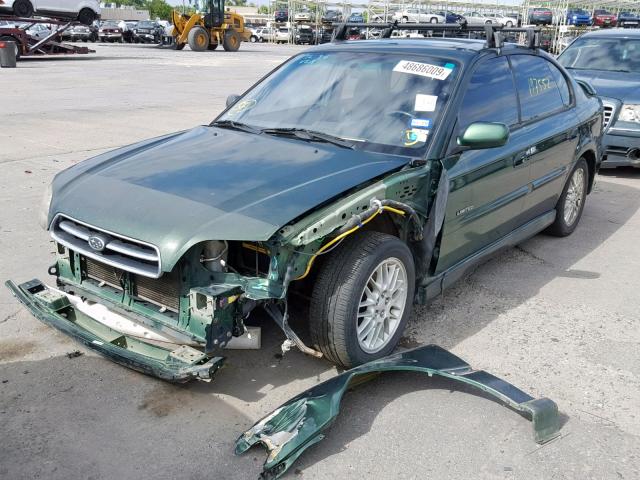 4S3BE6564Y6206909 - 2000 SUBARU LEGACY GT GREEN photo 2