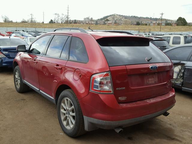 2FMDK48C97BB02659 - 2007 FORD EDGE SEL RED photo 3