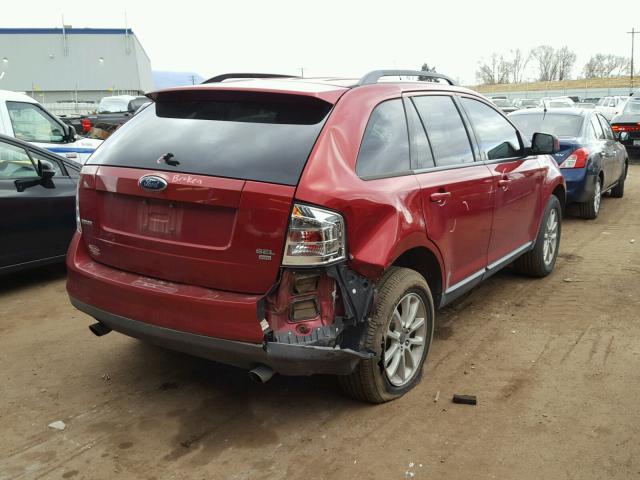 2FMDK48C97BB02659 - 2007 FORD EDGE SEL RED photo 4