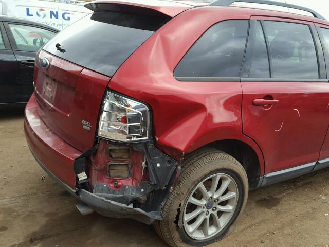 2FMDK48C97BB02659 - 2007 FORD EDGE SEL RED photo 9