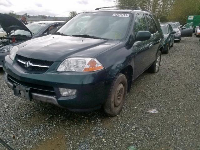 2HNYD18691H001774 - 2001 ACURA MDX TOURIN GREEN photo 2