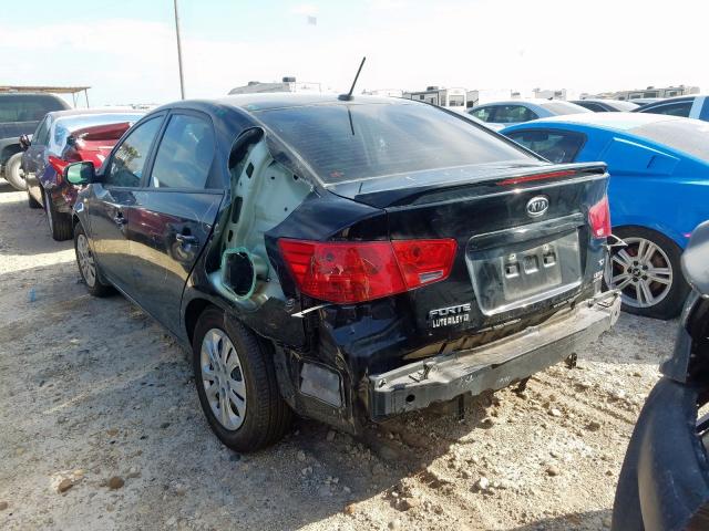 KNAFU4A29D5719162 - 2013 KIA FORTE EX BLACK photo 3