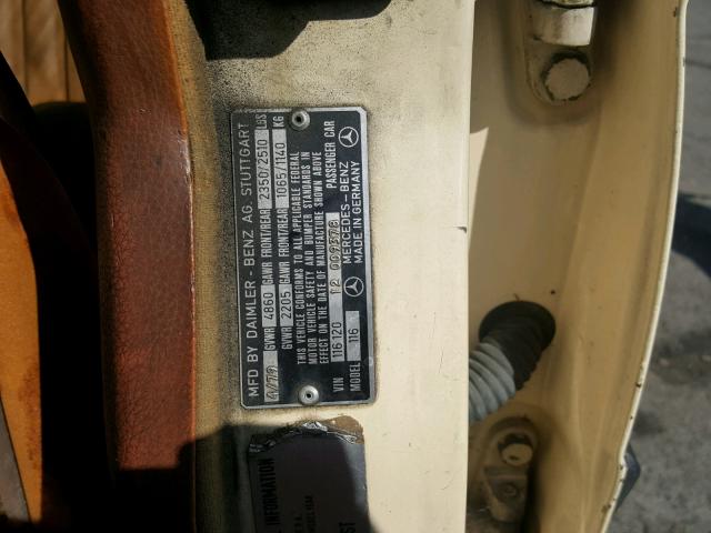 11612012009378 - 1979 MERCEDES-BENZ 300SD TAN photo 10