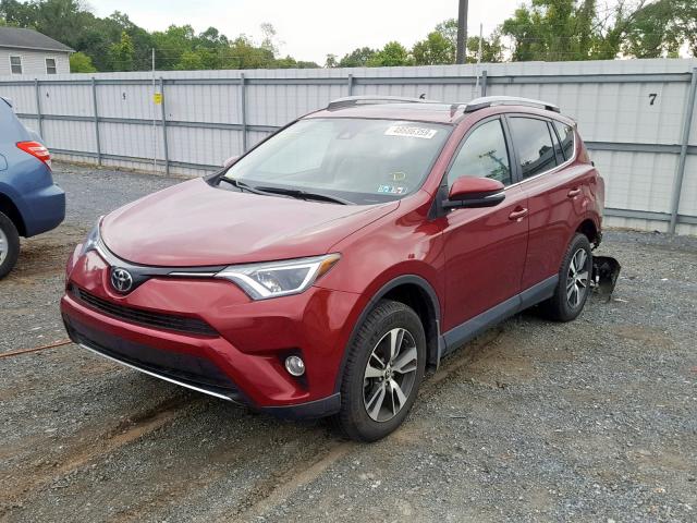 2T3RFREV9JW718240 - 2018 TOYOTA RAV4 ADVEN RED photo 2