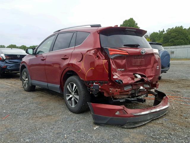 2T3RFREV9JW718240 - 2018 TOYOTA RAV4 ADVEN RED photo 3