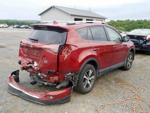 2T3RFREV9JW718240 - 2018 TOYOTA RAV4 ADVEN RED photo 4