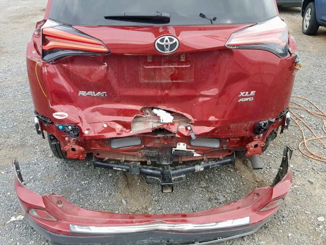 2T3RFREV9JW718240 - 2018 TOYOTA RAV4 ADVEN RED photo 9