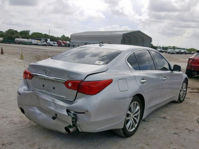 JN1AV7AP9EM690425 - 2014 INFINITI Q50 HYBRID SILVER photo 4