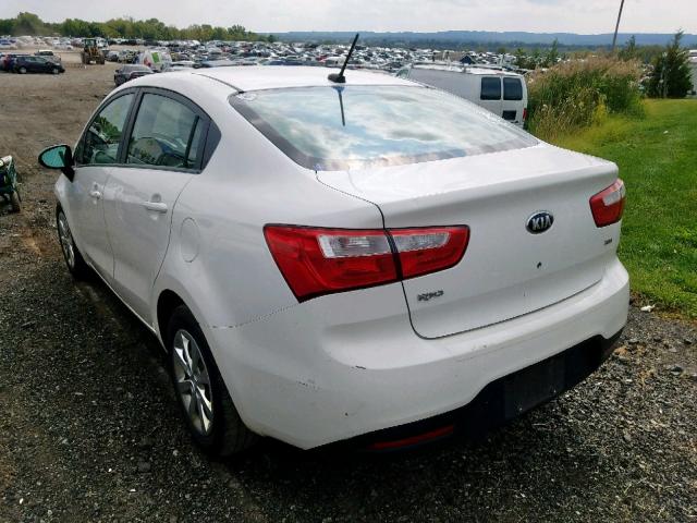 KNADM4A30D6182773 - 2013 KIA RIO LX WHITE photo 3