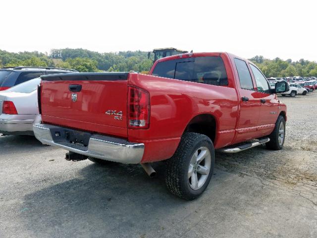 1D7HU18236S672561 - 2006 DODGE RAM 1500 S RED photo 4