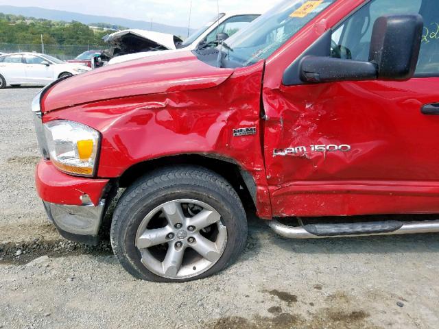 1D7HU18236S672561 - 2006 DODGE RAM 1500 S RED photo 9