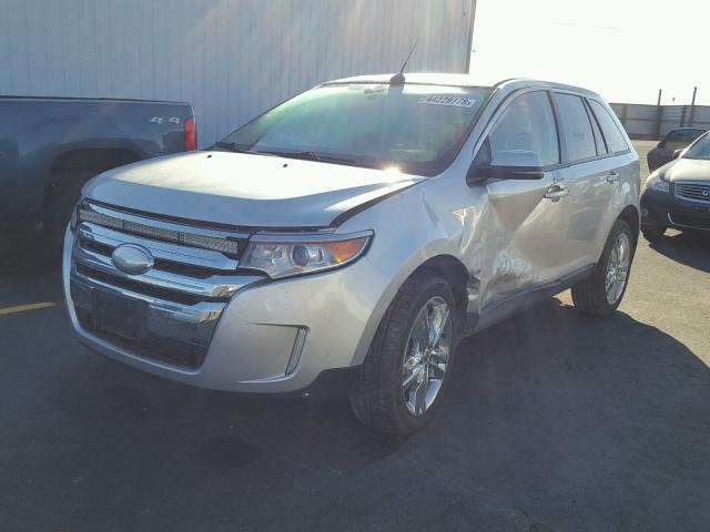 2FMDK4JC8CBA08678 - 2012 FORD EDGE SEL SILVER photo 2