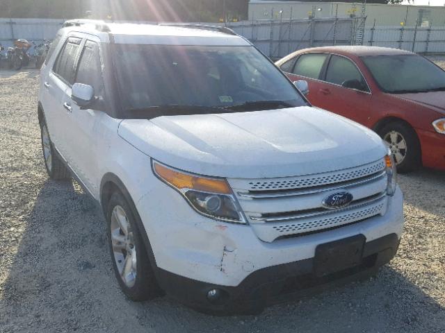 1FM5K7F84EGB69390 - 2014 FORD EXPLORER L WHITE photo 1