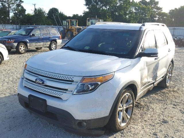 1FM5K7F84EGB69390 - 2014 FORD EXPLORER L WHITE photo 2