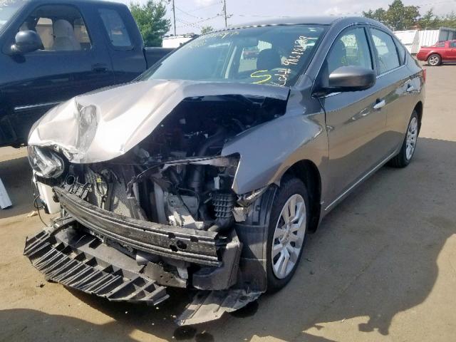 3N1AB7AP0GY257178 - 2016 NISSAN SENTRA S GRAY photo 2