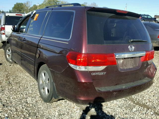 5FNRL3H94AB076097 - 2010 HONDA ODYSSEY TO MAROON photo 3