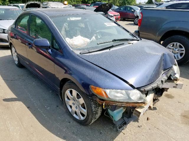 1HGFA16587L091142 - 2007 HONDA CIVIC LX BLUE photo 1