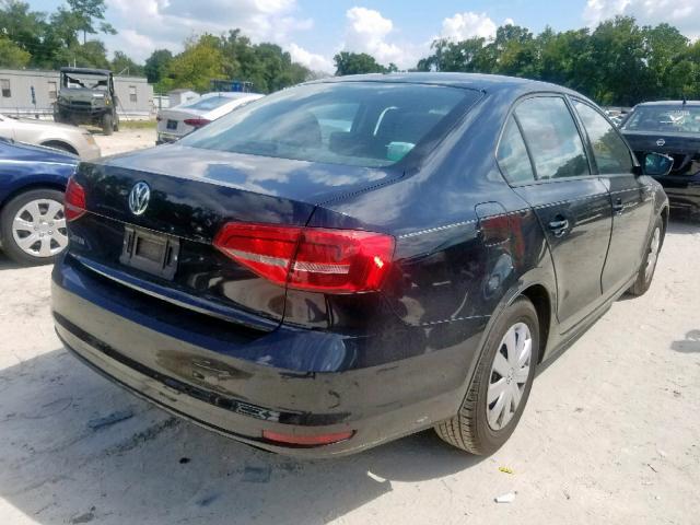 3VW2K7AJ8FM424855 - 2015 VOLKSWAGEN JETTA BASE BLACK photo 4