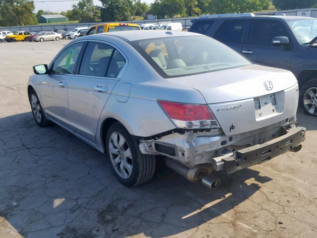 1HGCP36888A075155 - 2008 HONDA ACCORD EXL SILVER photo 3