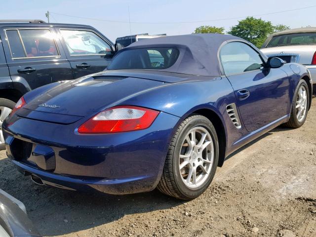 WP0CA29876U713266 - 2006 PORSCHE BOXSTER BLUE photo 4