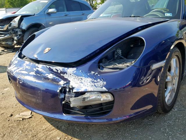 WP0CA29876U713266 - 2006 PORSCHE BOXSTER BLUE photo 9