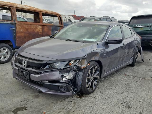 2HGFC2F85KH584096 - 2019 HONDA CIVIC SPOR GRAY photo 2