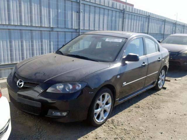 JM1BK323271648357 - 2007 MAZDA 3 S BLACK photo 2