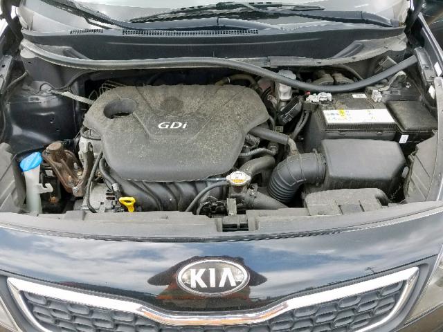 KNADN4A33D6241280 - 2013 KIA RIO EX BLACK photo 7