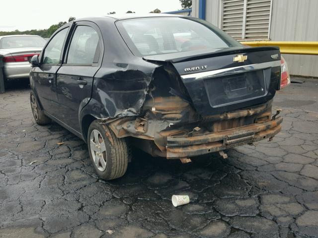 KL1TD5DE4BB200818 - 2011 CHEVROLET AVEO LS BLACK photo 3