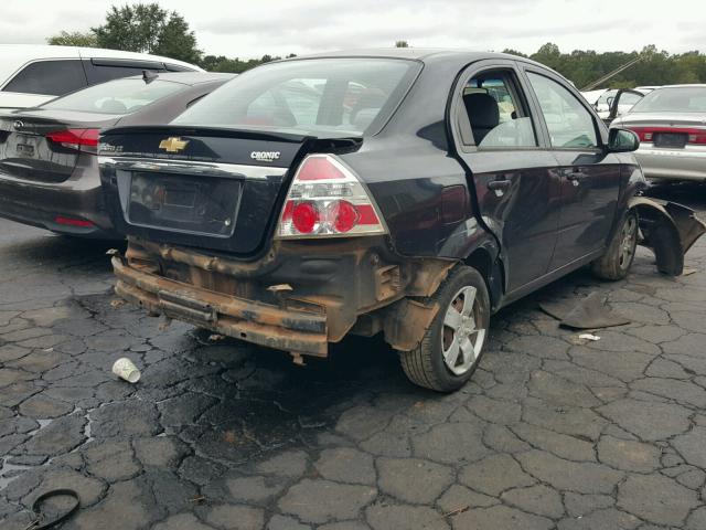 KL1TD5DE4BB200818 - 2011 CHEVROLET AVEO LS BLACK photo 4